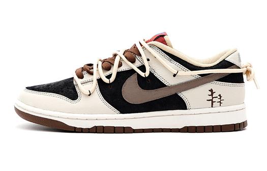 Кроссовки Nike Dunk Skateboard Shoes Men Low-Top, бежевый/черный