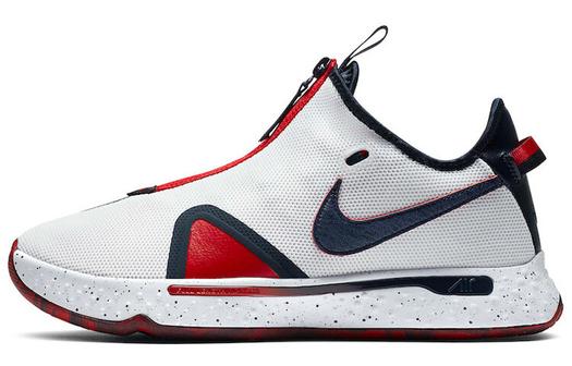 Кроссовки Nike PG 4, белый/красный