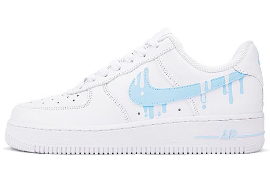 Кроссовки Nike Air Force 1 Skateboard Shoes Men Low-Top White Blue, белый