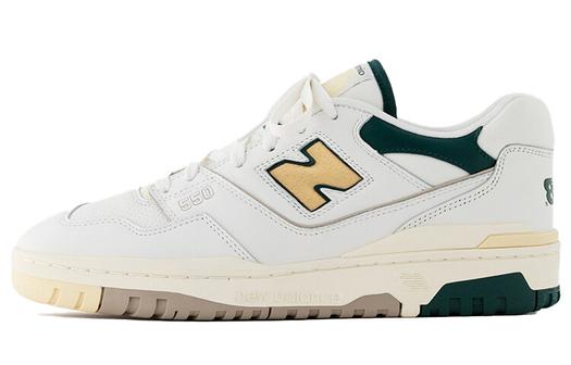 Кроссовки New Balance NB 550 Vintage Basketball Unisex, белый/зеленый/бежевый