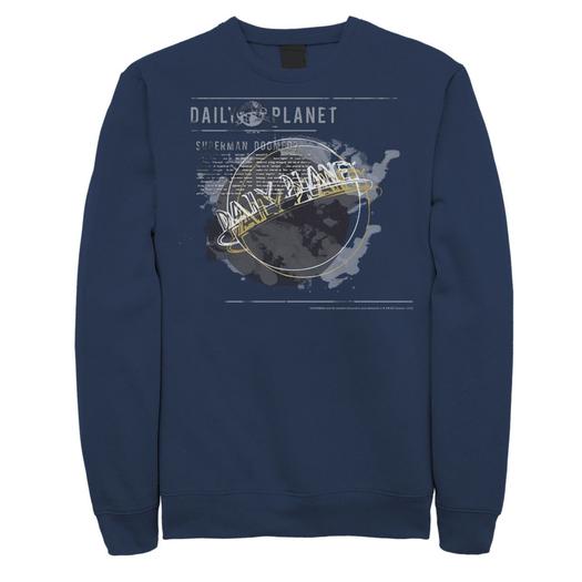 Мужской флисовый пуловер с плакатом DC Comics Superman Daily Planet Circle Licensed Character