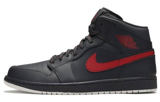 Кроссовки Jordan 1 Retro Mid Anthracite Gym Red