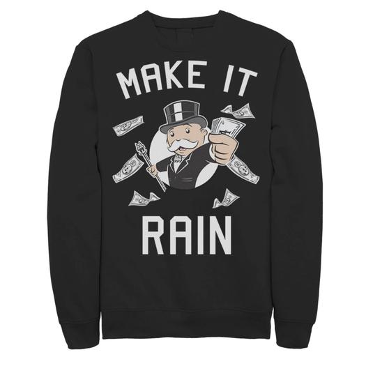 Мужской свитшот Monopoly Make It Rain Licensed Character