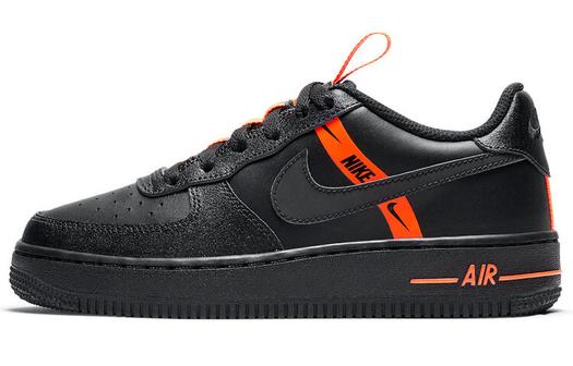 Кроссовки Nike Air Force 1 Low LV8 KSA, черный/оранжевый