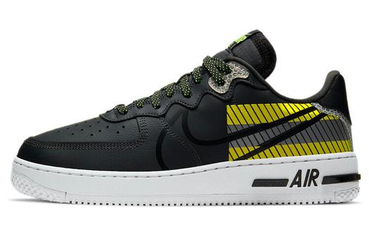 Кроссовки  Nike Air Force 1 React 3M, черный/желтый