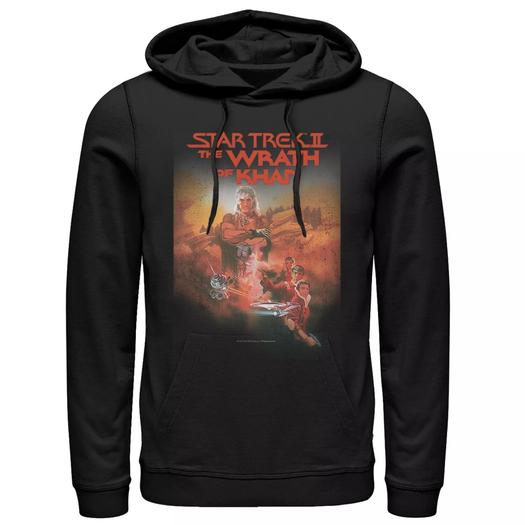 Мужской винтажный пуловер с капюшоном Star Trek II: The Wrath of Kahn Licensed Character
