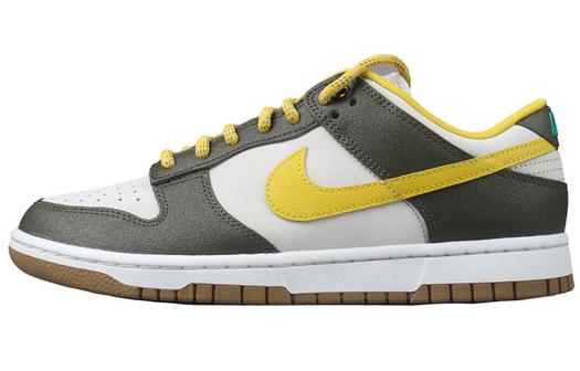 Кроссовки Nike Dunk Low Retro Premium, хаки/желтый