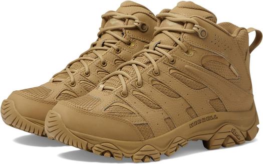 Тактические водонепроницаемые кроссовки Merrell Work Moab 3 Mid WP, цвет Coyote
