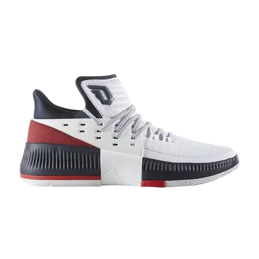 Кроссовки Adidas Dame Lillard 3 'Scarlet', белый