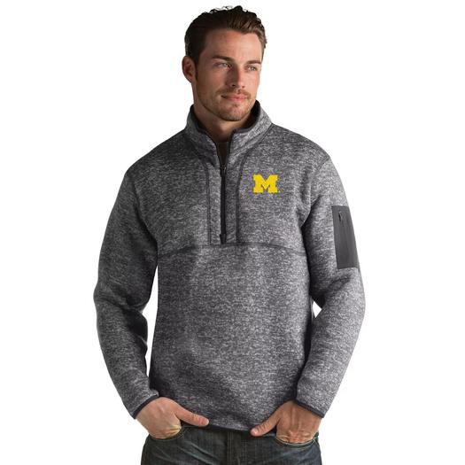 Мужской пуловер Michigan Wolverines Fortune Antigua