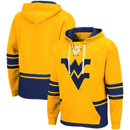 Мужской пуловер с капюшоном Colosseum Gold West Virginia Mountaineers на шнуровке 3.0