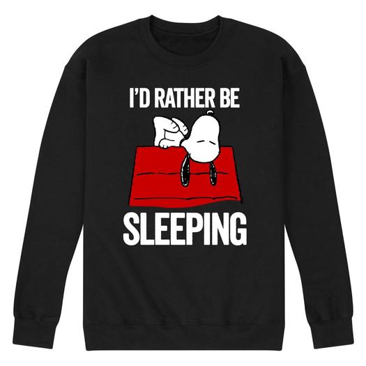 Мужской свитшот с рисунком Peanuts Snoopy I'd Better Be Sleep Licensed Character