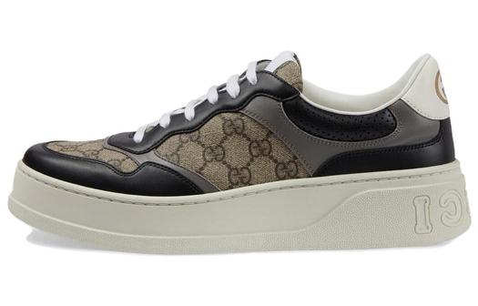 Кроссовки Gucci GG Supreme Sneaker, низкий верх, платформа, бежевый
