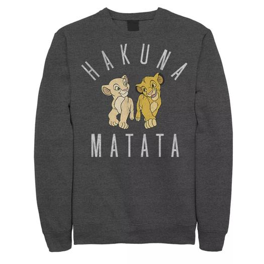 Мужской свитшот Disney King Lion Simba Nala Hakuna Matata Licensed Character