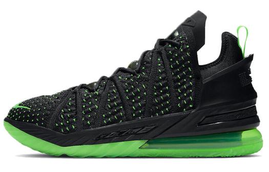 Кроссовки Nike LeBron 18, черный/зеленый