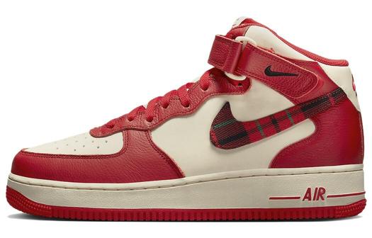 Кроссовки Nike Air Force 1 Mid '07 LX, кремовый/красный