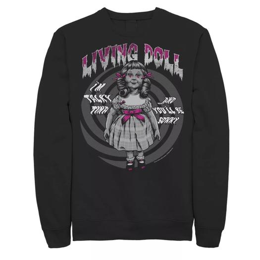 Мужской свитшот Twilight Zone Living Doll Talky Tina Creepy Licensed Character