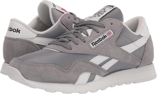 Кроссовки Classic Nylon Reebok, цвет Pure Grey/White