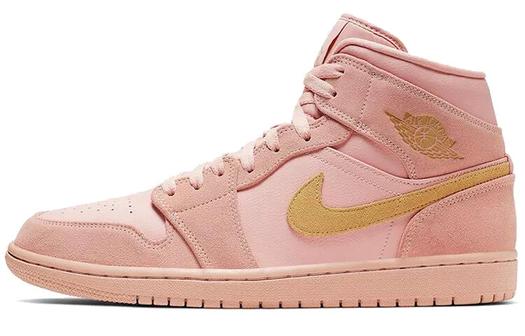 Кроссовки JORDAN 1 Mid Coral Gold