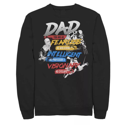 Мужской свитшот Marvel X-Men Dad You Are As Fearless As Fearless Licensed Character