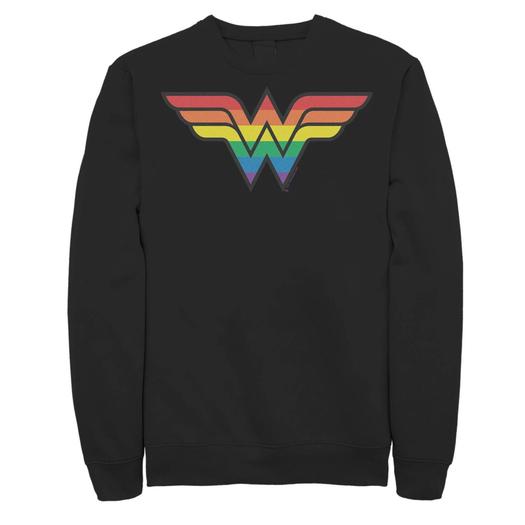 Мужской свитшот с логотипом Wonder Woman в радужную полоску Licensed Character