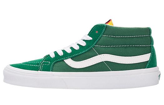 Кроссовки Vans SK8-Mid Suede Street Style Sneakers 'Green White'