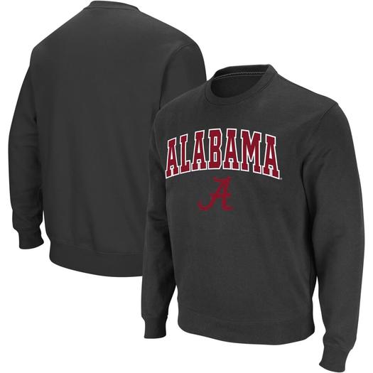 Мужской темно-серый свитшот с круглым вырезом Alabama Crimson Tide Arch и логотипом Colosseum