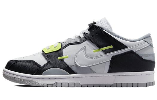 Кроссовки Nike Dunk Scrap, серый/черный/светло-желтый