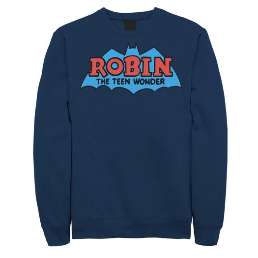 Мужской классический снимок с логотипом Robin The Teen Wonder DC Comics, синий