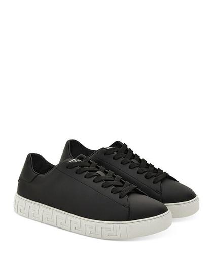 Мужские кроссовки на шнуровке Versace, цвет Black