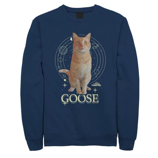 Мужской свитшот Captain Marvel Goose Kitty Licensed Character