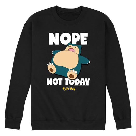 Мужской свитшот с рисунком Nintendo Pokémon Snorlax Nope Not Today Licensed Character