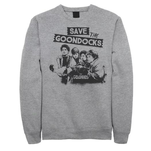 Мужской свитшот с надписью The Goonies Save The Goondocks Licensed Character