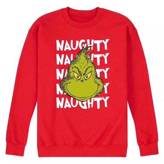 Мужской свитшот Dr. Suess The Grinch Naughty Licensed Character