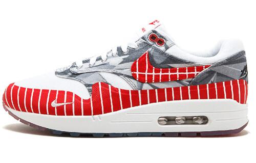 Кроссовки Nike Air Max 1 Unisex, белый/серый/красный