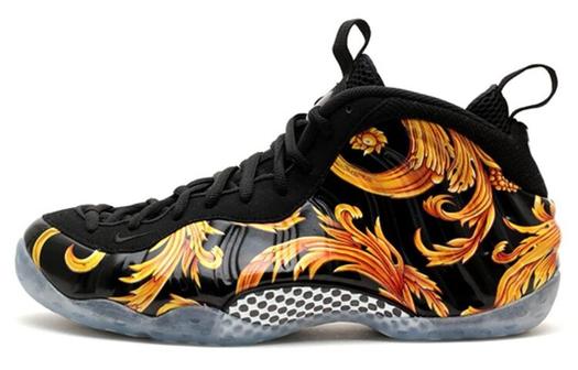 Кроссовки Nike Foamposite One Vintage Basketball Unisex, черный/золотой