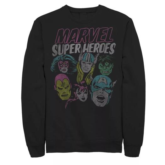 Мужской свитшот с плакатом и плакатом на тему супергероев Marvel, групповой снимок, комиксы Licensed Character