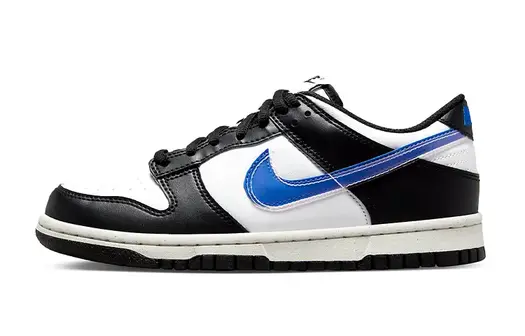 Кроссовки Nike Dunk Low, белый/черный/синий