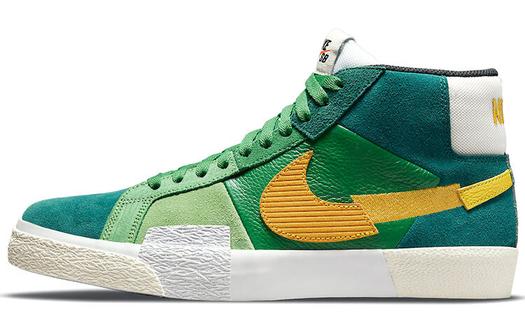 Кроссовки Nike Zoom Blazer Mid Premium, зеленый/желтый