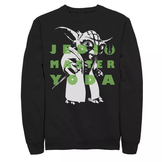 Мужская толстовка с текстовым наложением: Clone Wars Yoda Jedi Master Star Wars
