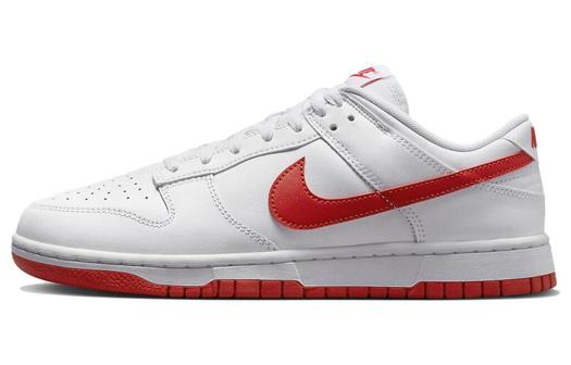 Кроссовки Nike Dunk Low Retro, белый/красный