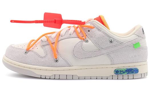 Кроссовки Nike Dunk Low Off-White Lot 31, белый/красный