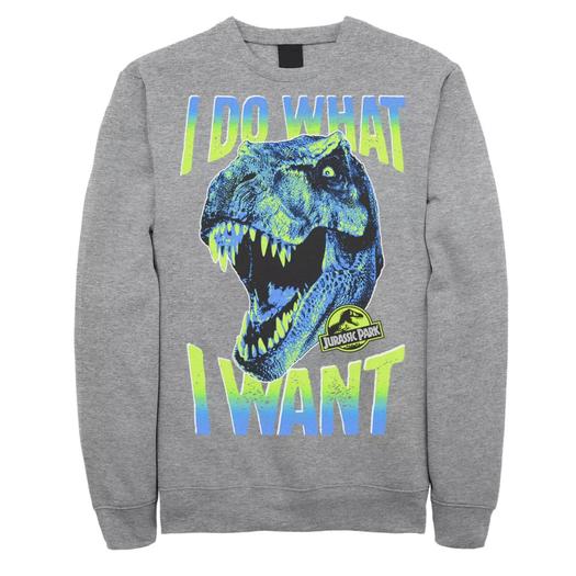Мужской пуловер с капюшоном Jurassic Park T-Rex I Do What I Want Licensed Character