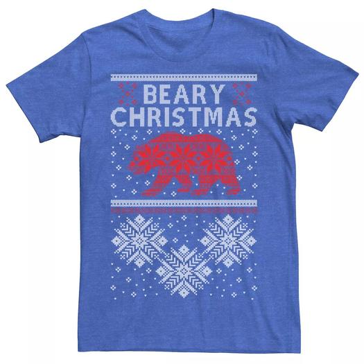 Мужская футболка-свитшот Ugly с надписью Bear Christmas Licensed Character