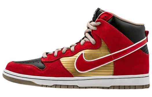 Кроссовки Nike Sb Dunk High Tecate, красный/золотистый