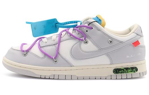 Кроссовки Nike Dunk Low Off White Lot 47 Of 50, белый/голубой