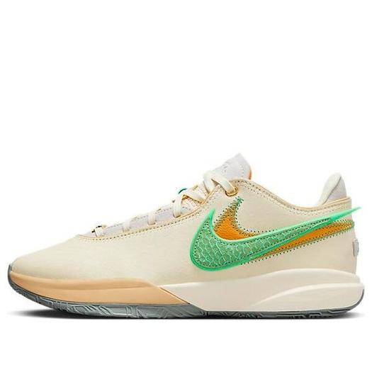Кроссовки Nike LeBron 20 'FAMU Coconut Milk', цвет coconut milk/electric algae/vivid orange/sesame/mica green/phantom