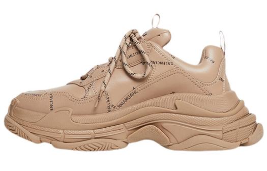 Кроссовки Balenciaga Triple S All Over Logo, Platform, Beige
