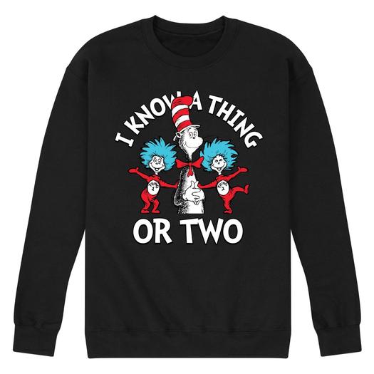Мужской свитшот с рисунком Dr Seuss The Cat In The Hat I Know A Thing Or Two Licensed Character