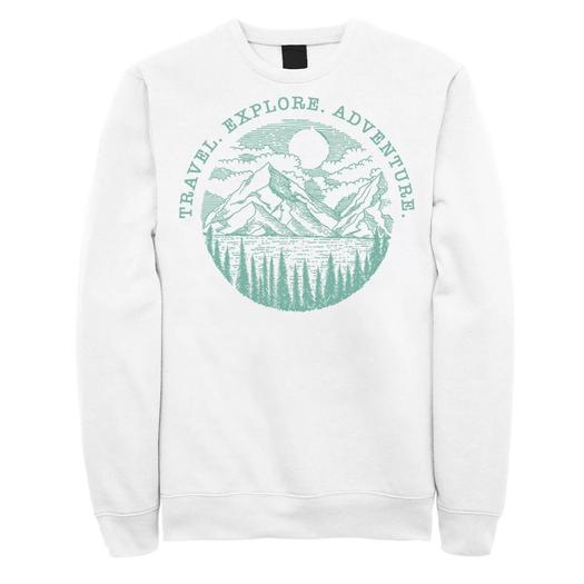Мужской свитшот Travel Explore Adventure Sketch Mountains Licensed Character